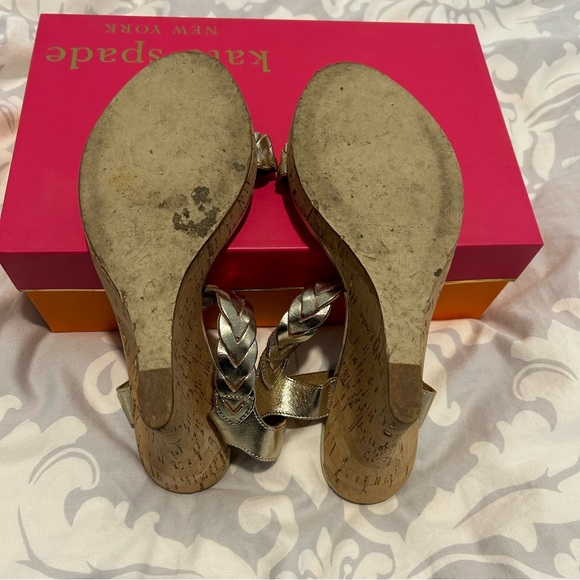Kate Spade Vivenne Old Gold Cork Wedge Sandal - Picture 5 of 5